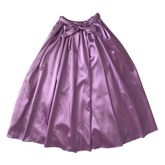 Purple Long Satin Skirt Lolita Dollette Balletcore Coquette Fairy Princess Boho - Picture 4 of 15